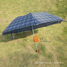 3 Folding Men Umbrella with Check Fabric (YSF3021-A)